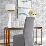 LN21003 faux marble peel and stick removable wallpaper office from the Luxe Haven collection by Lillian August