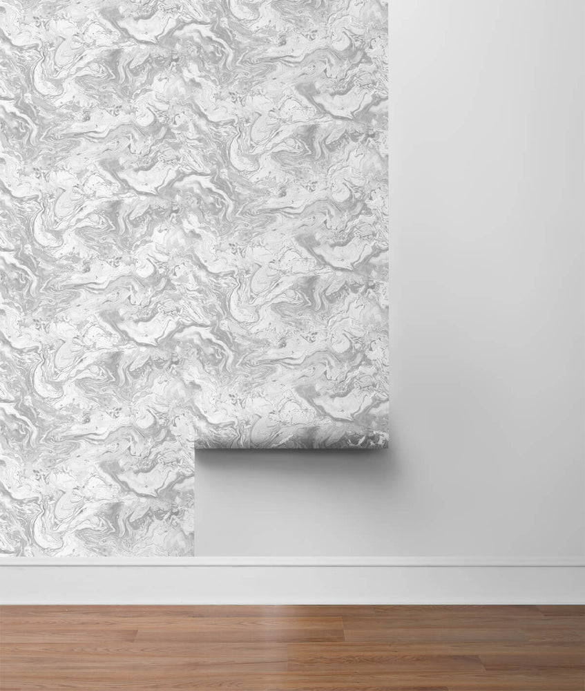 LN21003 faux marble peel and stick removable wallpaper roll from the Luxe Haven collection by Lillian August