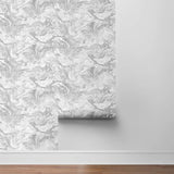 LN21003 faux marble peel and stick removable wallpaper roll from the Luxe Haven collection by Lillian August