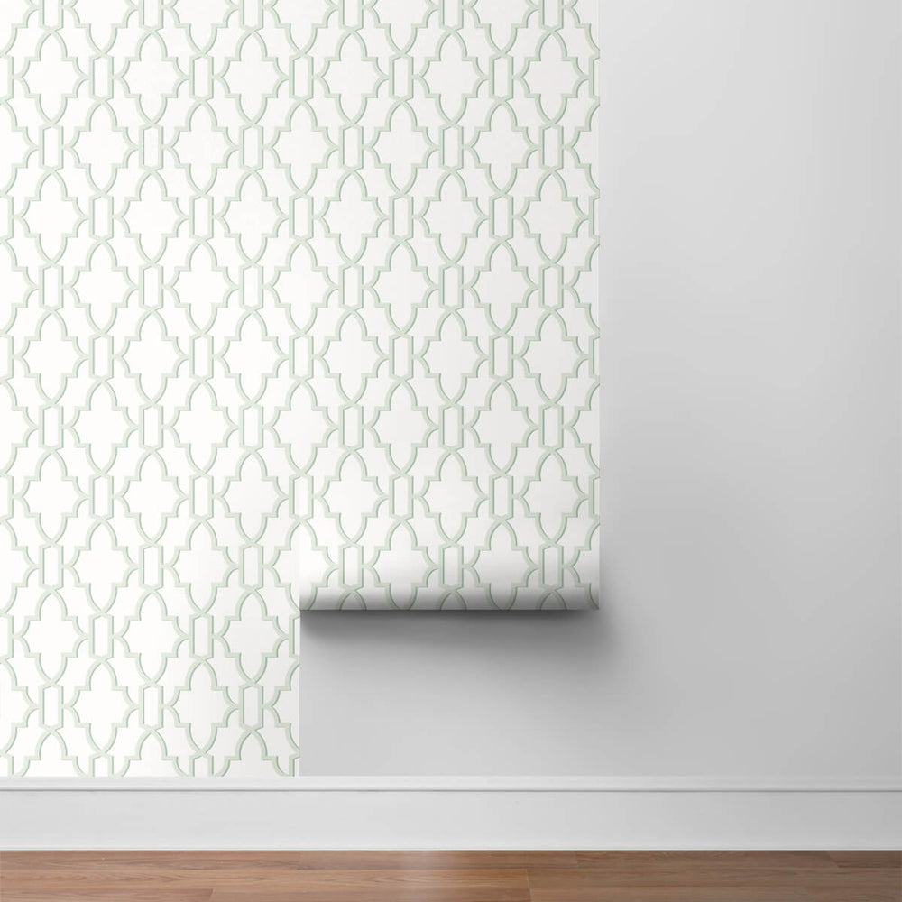 
                  
                    LN21104 coastal lattice peel and stick wallpaper roll from the Luxe Haven collection by Lillian August
                  
                