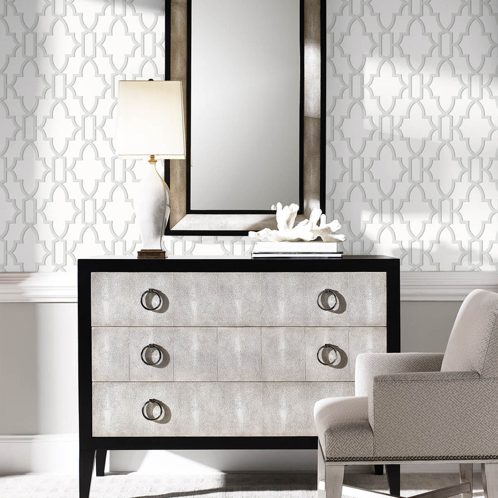 
                  
                    LN21105 coastal lattice peel and stick wallpaper entryway from the Luxe Haven collection by Lillian August
                  
                