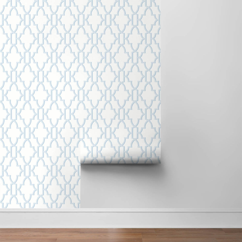 
                  
                    LN21112 coastal lattice peel and stick wallpaper roll from the Luxe Haven collection by Lillian August
                  
                