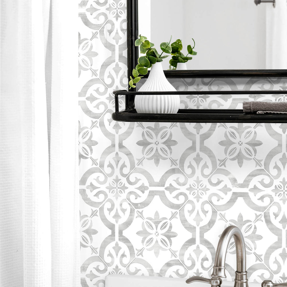 
                  
                    LN21205 Porto tile peel and stick wallpaper bathroom from the Luxe Haven collection by Lillian August
                  
                