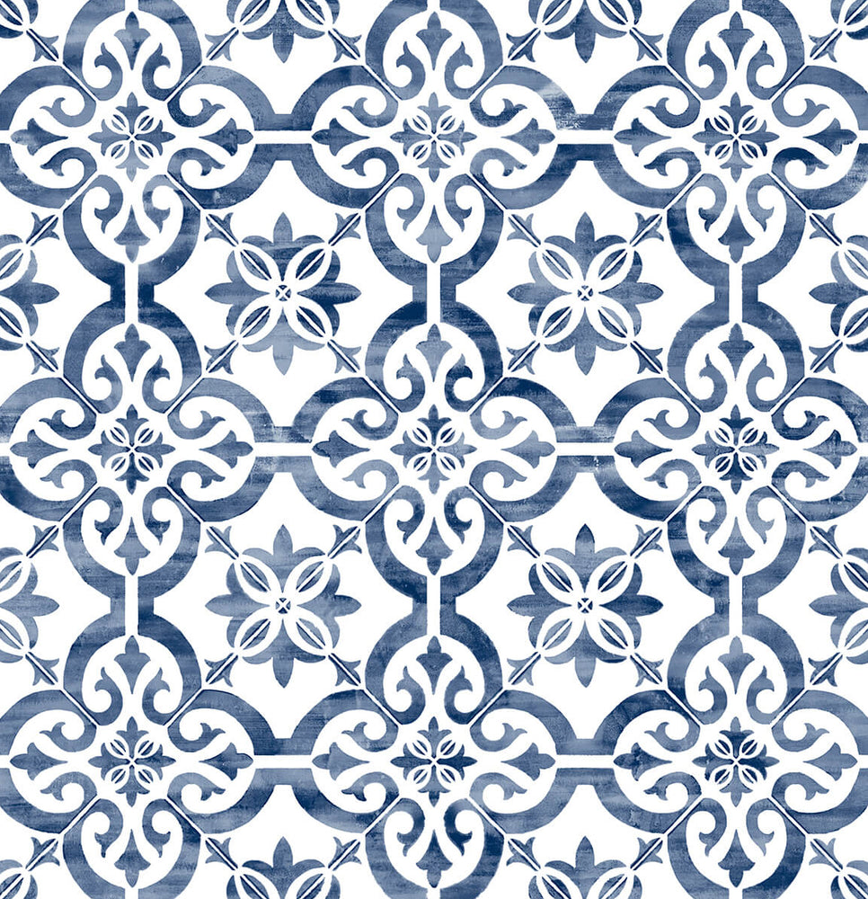 LN21212 Porto tile peel and stick wallpaper from the Luxe Haven collection by Lillian August