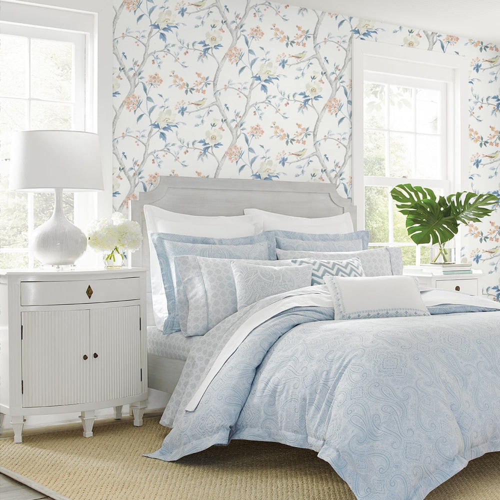 
                  
                    LN21301 floral trail chinoiserie peel and stick wallpaper bedroom from the Luxe Haven collection by Lillian August
                  
                