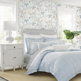 LN21301 floral trail chinoiserie peel and stick wallpaper bedroom from the Luxe Haven collection by Lillian August