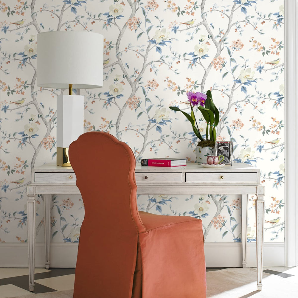 
                  
                    LN21301 floral trail chinoiserie peel and stick wallpaper office from the Luxe Haven collection by Lillian August
                  
                