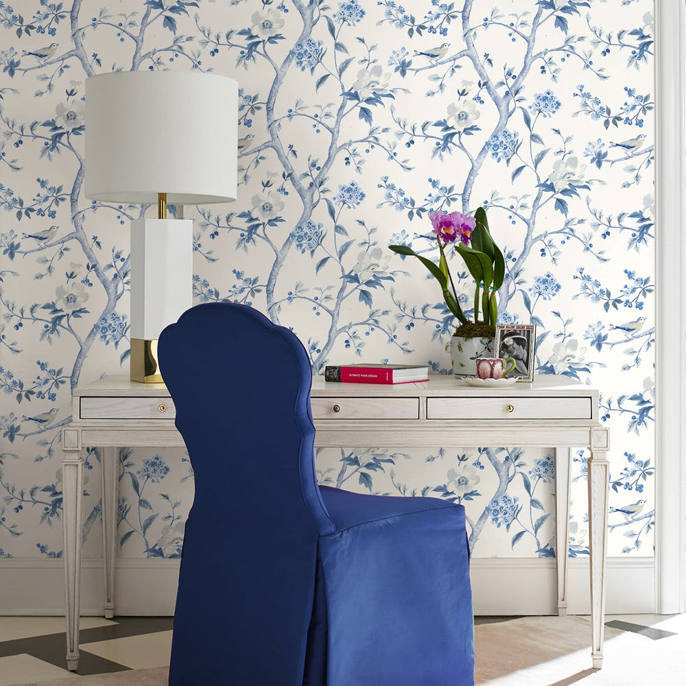 
                  
                    LN21302 floral trail chinoiserie peel and stick wallpaper office from the Luxe Haven collection by Lillian August
                  
                