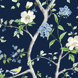LN21312 floral trail chinoiserie peel and stick wallpaper from the Luxe Haven collection by Lillian August
