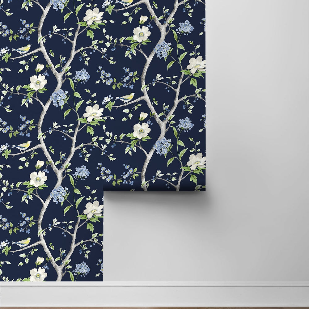 
                  
                    LN21312 floral trail chinoiserie peel and stick wallpaper roll from the Luxe Haven collection by Lillian August
                  
                
