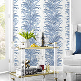 LN30102 Keana Palm peel and stick wallpaper bar cart from the Luxe Haven collection by Lillian August
