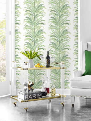 LN30104 Keana Palm peel and stick wallpaper bar cart from the Luxe Haven collection by Lillian August