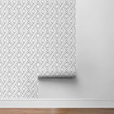 LN30200 boho grid geometric peel and stick removable wallpaper roll from the Luxe Haven collection by Lillian August
