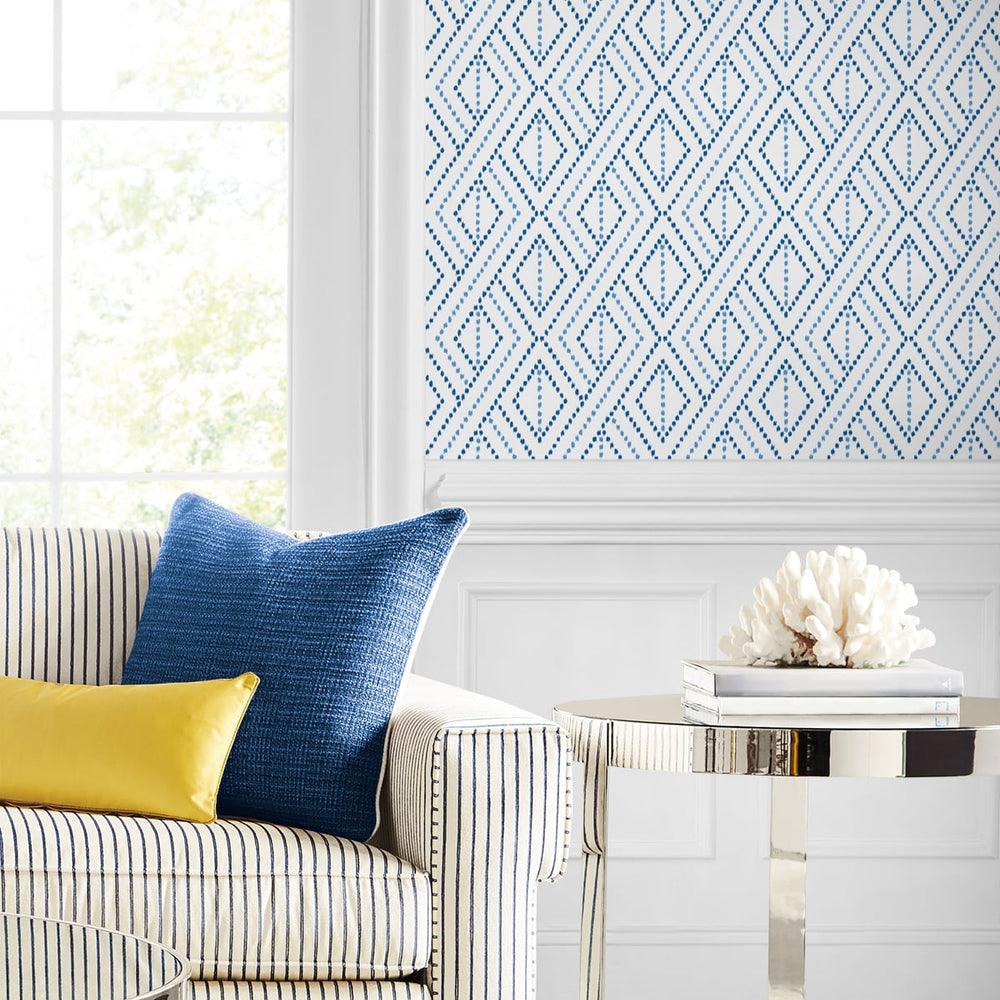 
                  
                    LN30202 boho grid geometric peel and stick removable wallpaper living room from the Luxe Haven collection by Lillian August
                  
                