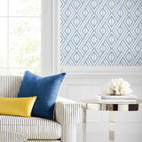 LN30202 boho grid geometric peel and stick removable wallpaper living room from the Luxe Haven collection by Lillian August