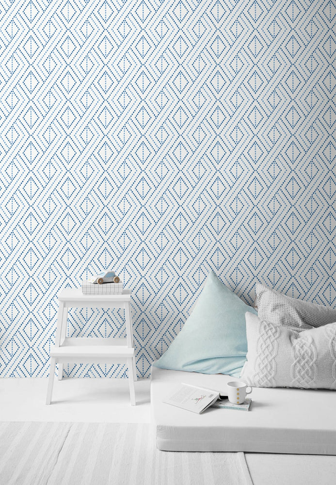 LN30202 boho grid geometric peel and stick removable wallpaper nursery from the Luxe Haven collection by Lillian August