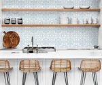 LN30302 villa mar faux tile peel and stick wallpaper kitchen from the Luxe Haven collection by Lillian August