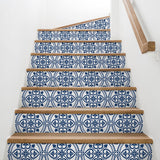 LN30312 villa mar faux tile peel and stick wallpaper stairs from the Luxe Haven collection by Lillian August