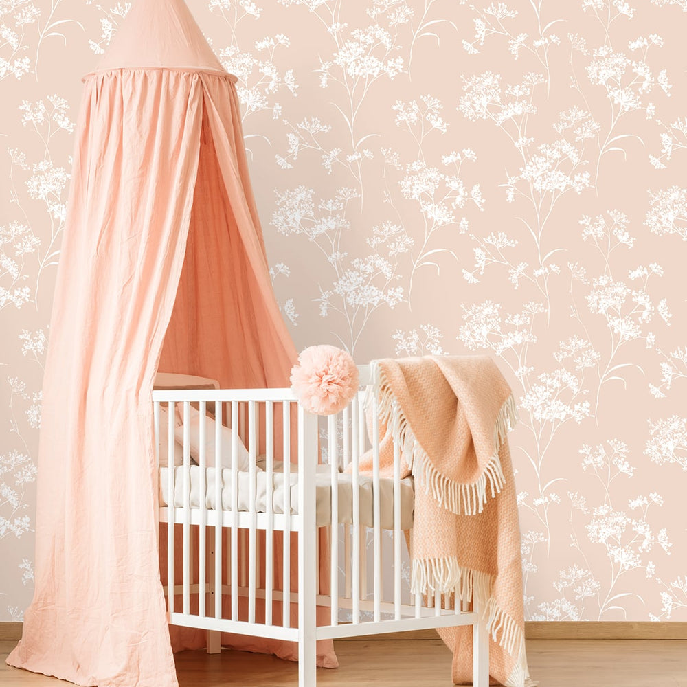 
                  
                    LN30501 floral mist peel and stick removable wallpaper nursery from the Luxe Haven collection by Lillian August
                  
                