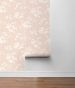 LN30501 floral mist peel and stick removable wallpaper roll from the Luxe Haven collection by Lillian August