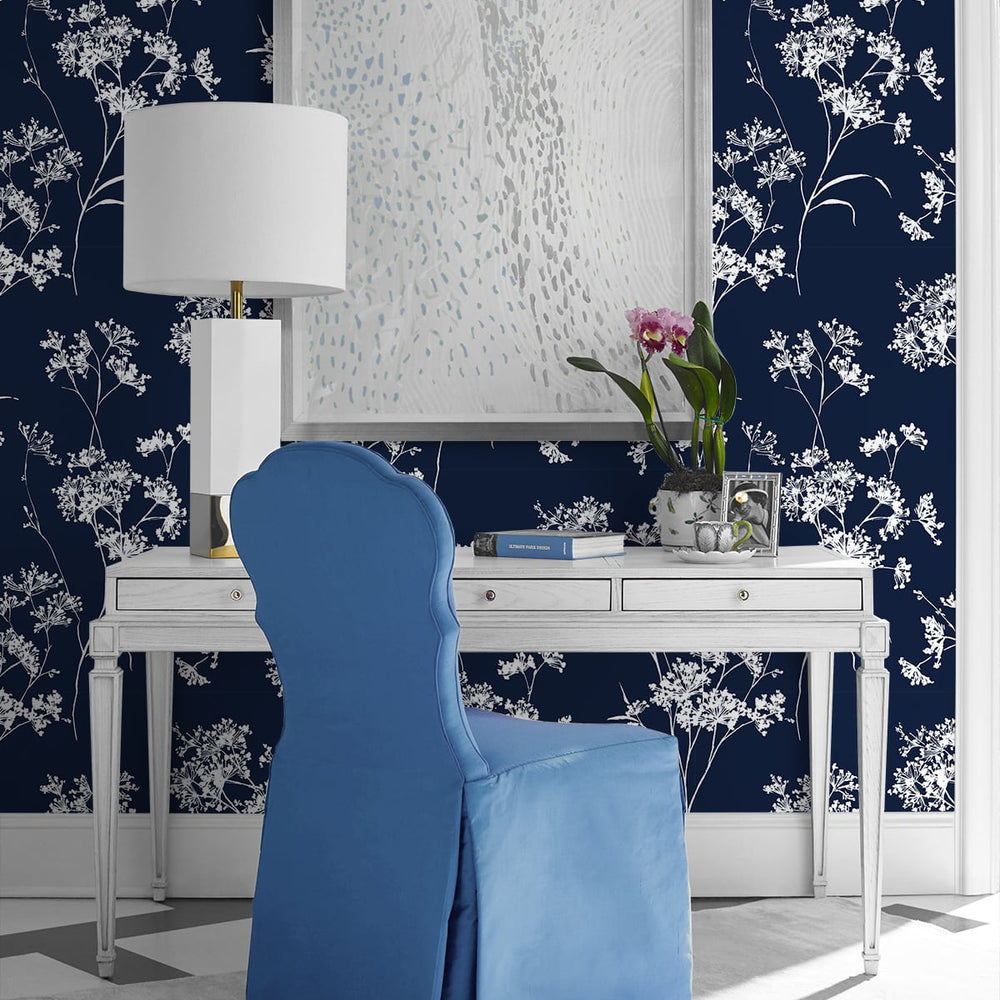 
                  
                    LN30502 floral mist peel and stick removable wallpaper entryway from the Luxe Haven collection by Lillian August
                  
                