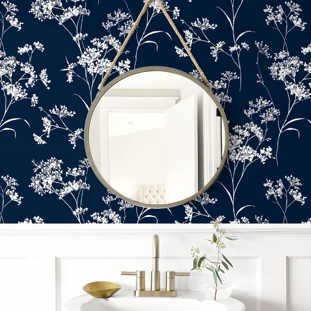 
                  
                    LN30502 floral mist peel and stick removable wallpaper bedroom from the Luxe Haven collection by Lillian August
                  
                