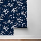 LN30502 floral mist peel and stick removable wallpaper roll from the Luxe Haven collection by Lillian August