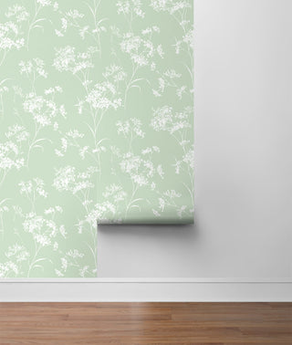LN30504 floral mist peel and stick removable wallpaper roll from the Luxe Haven collection by Lillian August