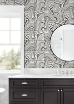 Marble tile peel and stick wallpaper bathroom LN30600 from Lillian August