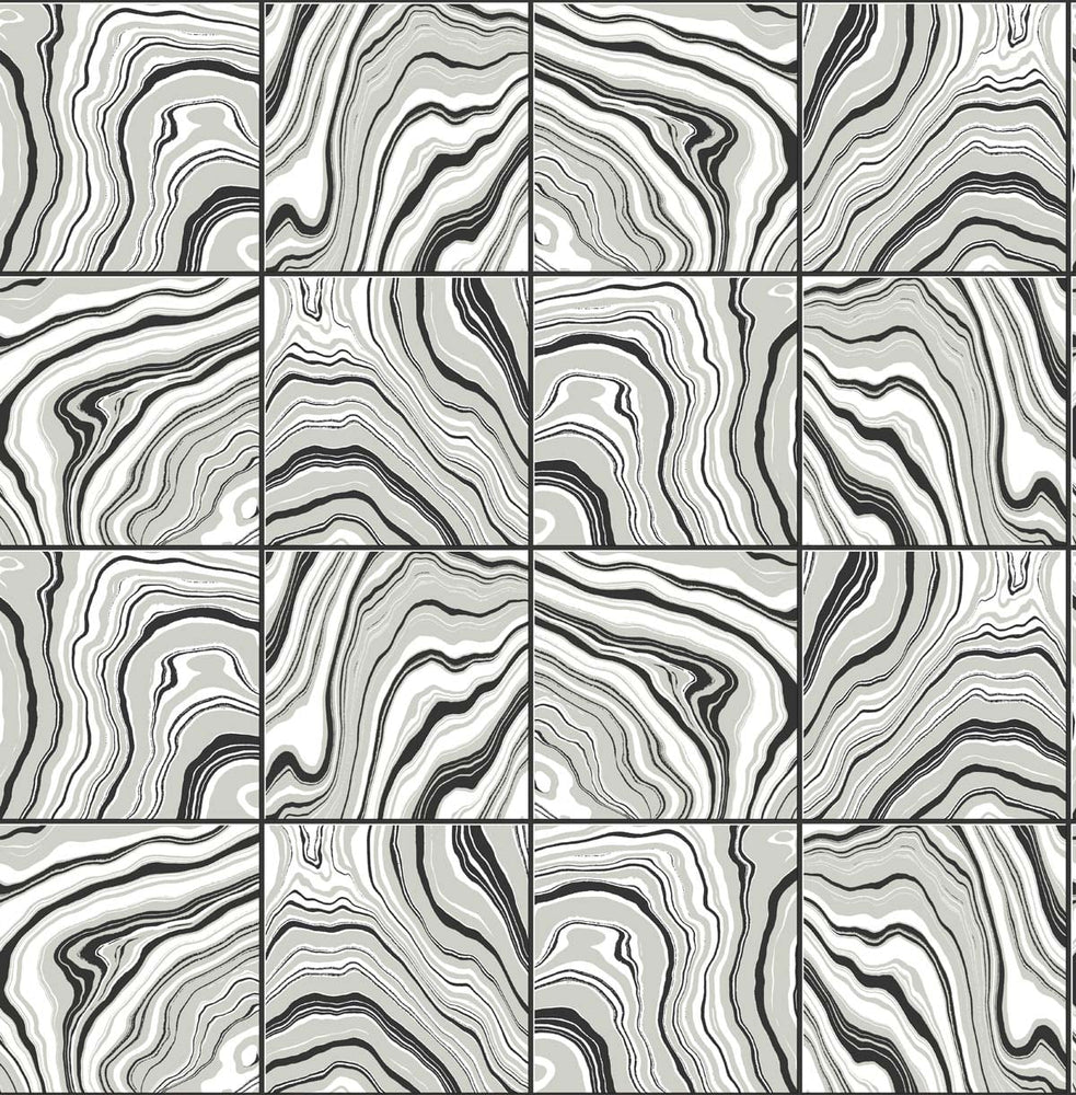 Marble tile peel and stick wallpaper LN30600 from Lillian August