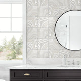 Marble tile peel and stick wallpaper bathroom LN30608 from Lillian August