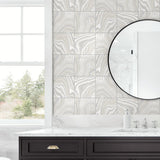 Marble tile peel and stick wallpaper bathroom LN30608 from Lillian August