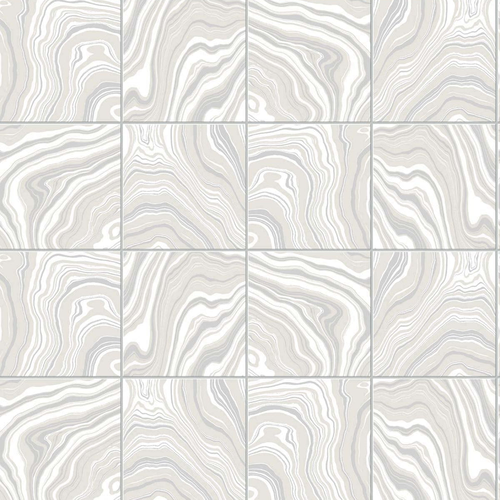 Marble tile peel and stick wallpaper LN30608 from Lillian August