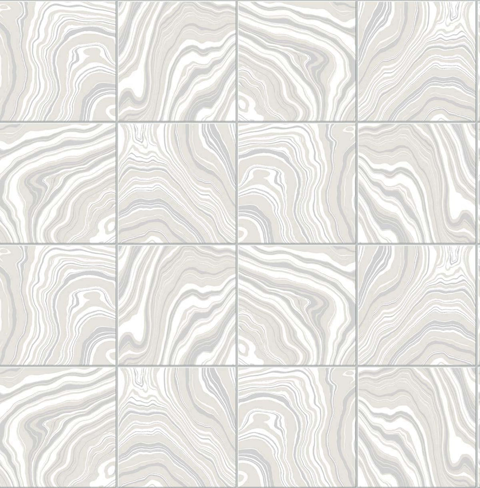 Marble tile peel and stick wallpaper LN30608 from Lillian August