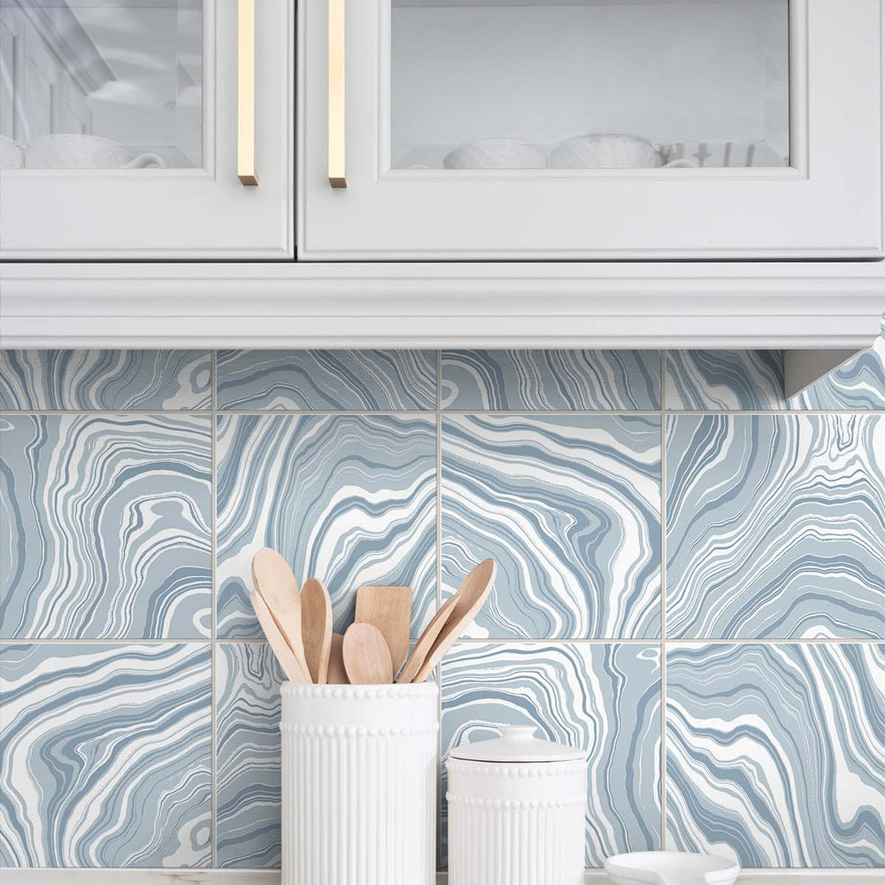 
                  
                    Marble tile peel and stick wallpaper backsplash LN30612 from Lillian August
                  
                