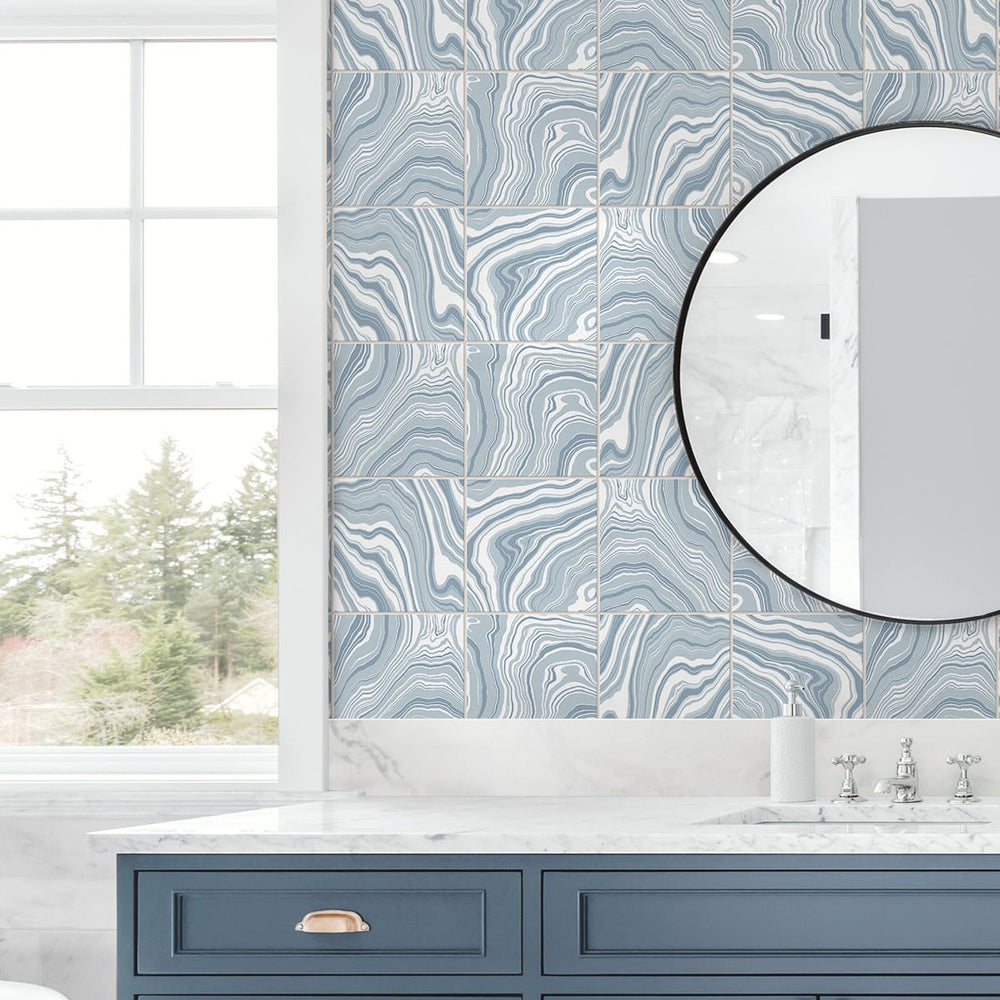 
                  
                    Marble tile peel and stick wallpaper bathroom LN30612 from Lillian August
                  
                