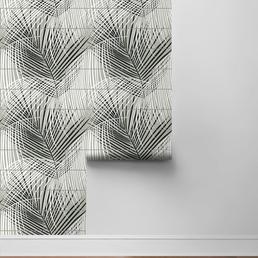 
                  
                    Palm tile peel and stick wallpaper roll LN30700 from the Luxe Haven collection by Lillian August
                  
                
