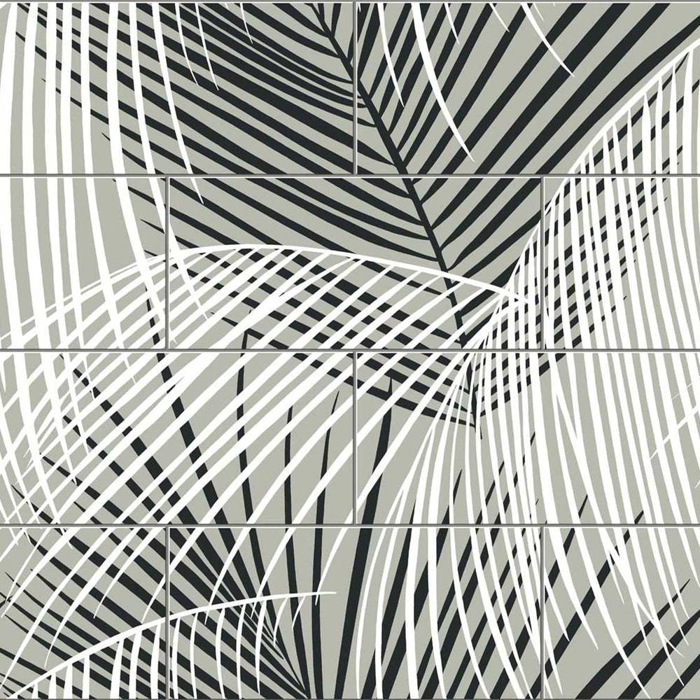 Palm tile peel and stick wallpaper LN30700 from the Luxe Haven collection by Lillian August