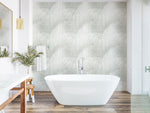 Palm tile peel and stick wallpaper bathtub LN30708 from the Luxe Haven collection by Lillian August