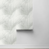 Palm tile peel and stick wallpaper roll LN30708 from the Luxe Haven collection by Lillian August