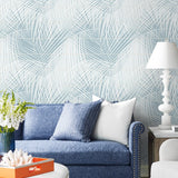 Palm tile peel and stick wallpaper living room LN30712 from the Luxe Haven collection by Lillian August