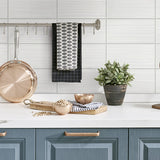 Faux tile peel and stick wallpaper kitchen LN30800 from the Luxe Haven collection by Lillian August