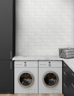 Faux tile peel and stick wallpaper laundry room LN30800 from the Luxe Haven collection by Lillian August