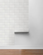 Faux tile peel and stick wallpaper roll LN30800 from the Luxe Haven collection by Lillian August