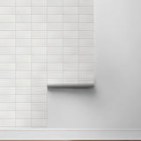Faux tile peel and stick wallpaper roll LN30800 from the Luxe Haven collection by Lillian August
