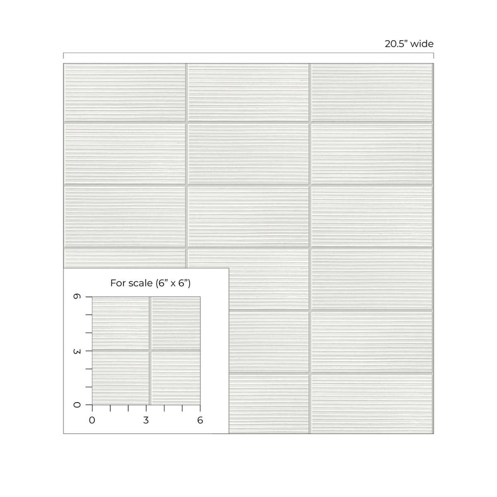 Faux tile peel and stick wallpaper scale LN30800 from the Luxe Haven collection by Lillian August