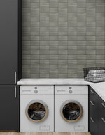 Faux tile peel and stick wallpaper laundry room LN30810 from the Luxe Haven collection by Lillian August