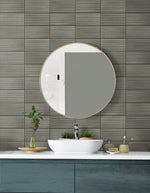 Faux tile peel and stick wallpaper bathroom LN30810 from the Luxe Haven collection by Lillian August