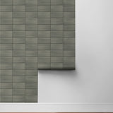 Faux tile peel and stick wallpaper roll LN30810 from the Luxe Haven collection by Lillian August