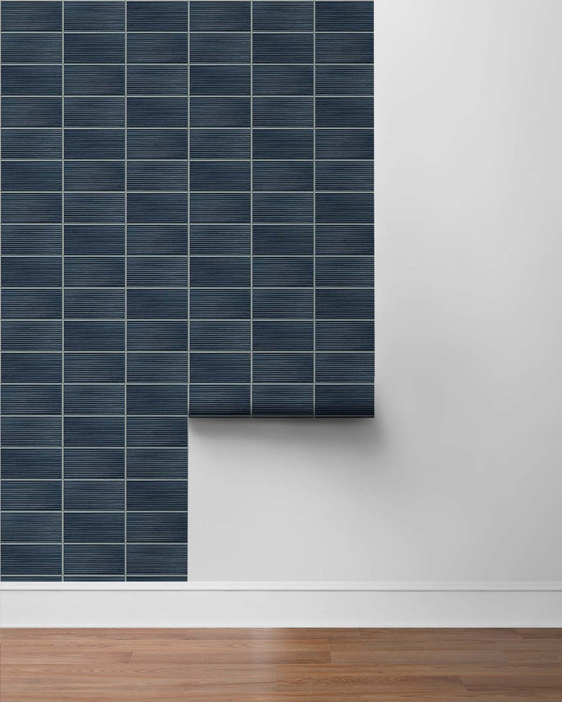 Faux tile peel and stick wallpaper roll LN30812 from the Luxe Haven collection by Lillian August